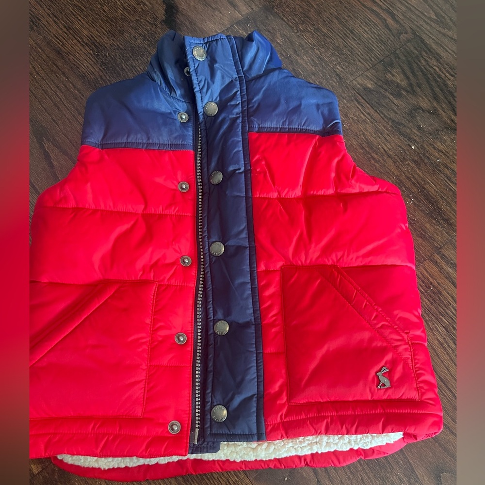 Joules 4y toddler puffy fleece lined vest